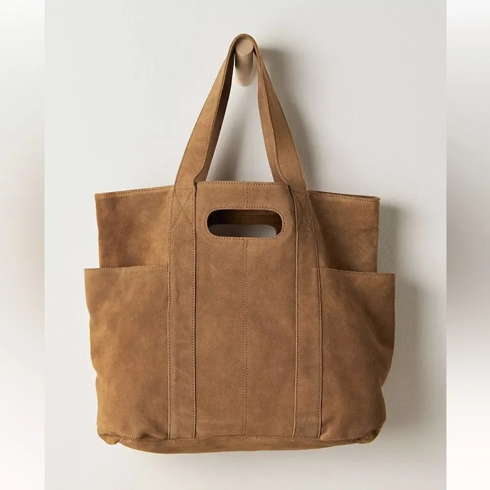 FREE PEOPLE Suede Caravan Tote